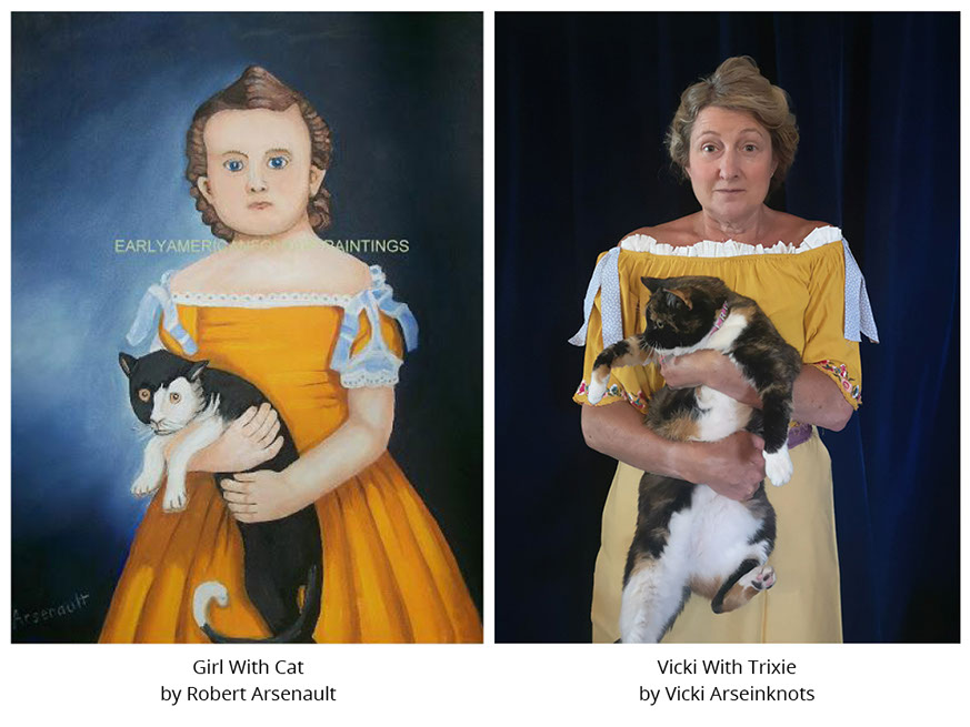 Girl With Cat by Robert Arsenault Vicki With Trixie by Vicki Arseinknots #all4won #abdnartmuseums #gettymuseumchallenge