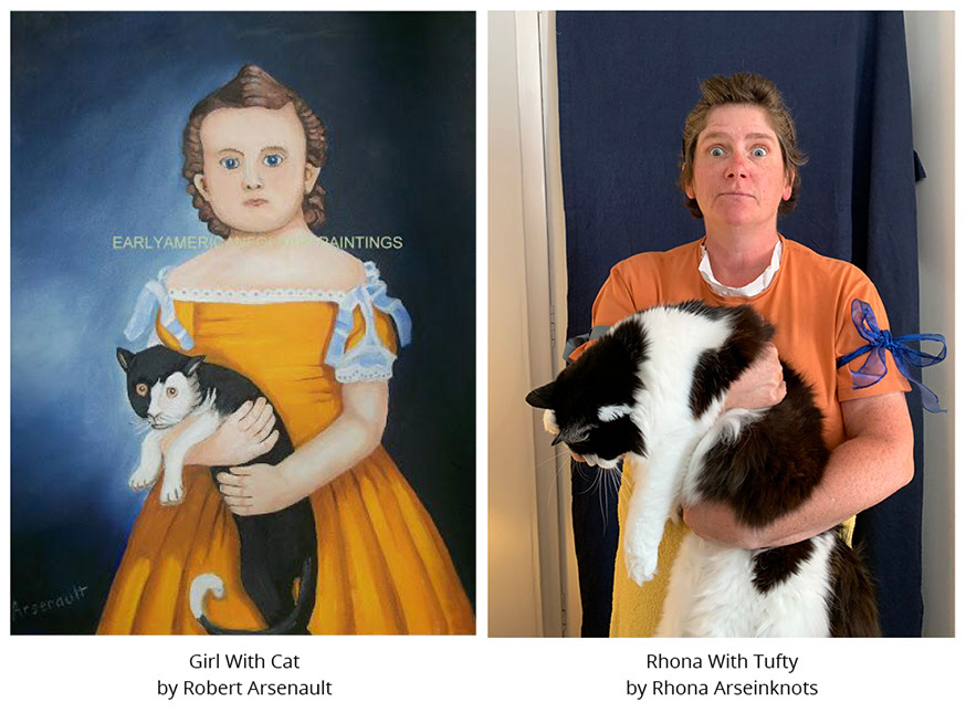 Girl With Cat by Robert Arsenault Rhona With Tufty by Rhona Arseinknots #all4won #abdnartmuseums #gettymuseumchallenge