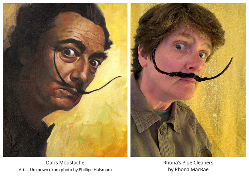 Dali’s Moustache - Artist Unknown (from photo by Phillipe Halsman) Rhona’s Pipe Cleaners by Rhona #all4won #abdnartmuseums #gettymuseumchallenge
