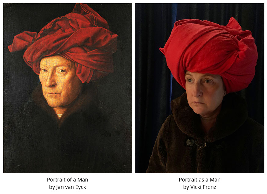 Portrait of a Man by Jan van Eyck Portrait as a Man by Vicki Frenz&nbsp; #all4won #abdnartmuseums #gettymuseumchallenge