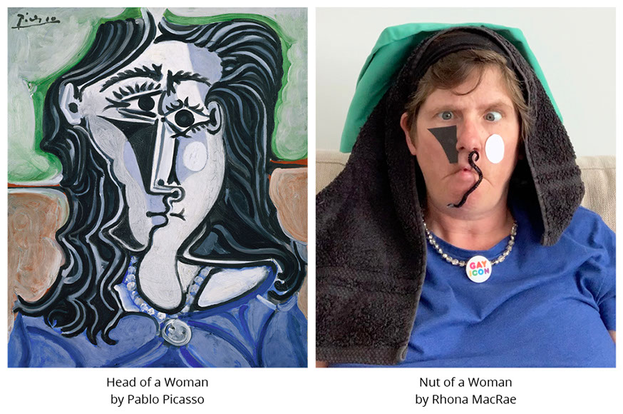 Head of a Woman by Pablo Picasso Nut of a Woman by Rhona MacRae #all4won #abdnartmuseums #gettymuseumchallenge