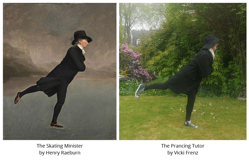 The Skating Minister by Henry Raeburn. The Prancing Tutor by Vicki Frenz. #all4won #abdnartmuseums